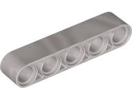 Technic Beam 1 x 5 Thick in Pearl Light Gray