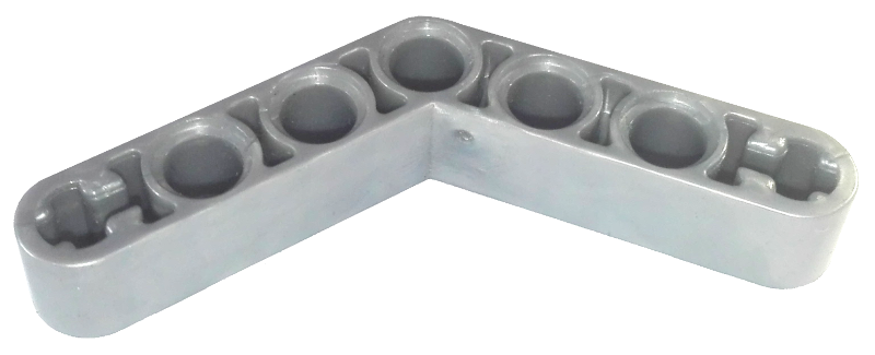 Technic Beam 1 x 7 Bent (4 - 4) Thick in Pearl Light Gray