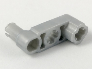Technic Beam 3 x 0.5 Liftarm with Boss and Pin / Crank in Pearl Light Gray