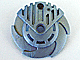 Large Figure Shield 5 x 5 with Saw Blades Circular in Pearl Light Gray