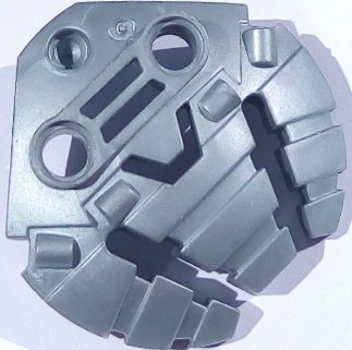 Large Figure Shield 5 x 5 with Triple Blasters in Pearl Light Gray