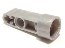 Technic Rotation Joint Socket with 3L Thick Beam in Pearl Light Gray