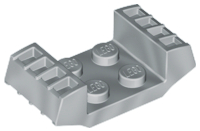 Plate Special 2 x 2 with Grills in Pearl Light Gray