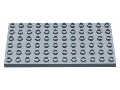 Duplo Plate 6 x 12 in Pearl Light Gray