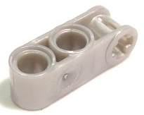 Technic Axle and Pin Connector Perpendicular 3L with 2 Pin Holes in Pearl Light Gray