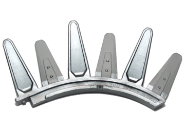Large Figure Weapon, Back Blades, 6 Blades Alternately Angled (Rahkshi Panrahk) in Pearl Light Gray