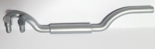 Exhaust Pipe Twin Inlet 11L Right in Pearl Light Gray