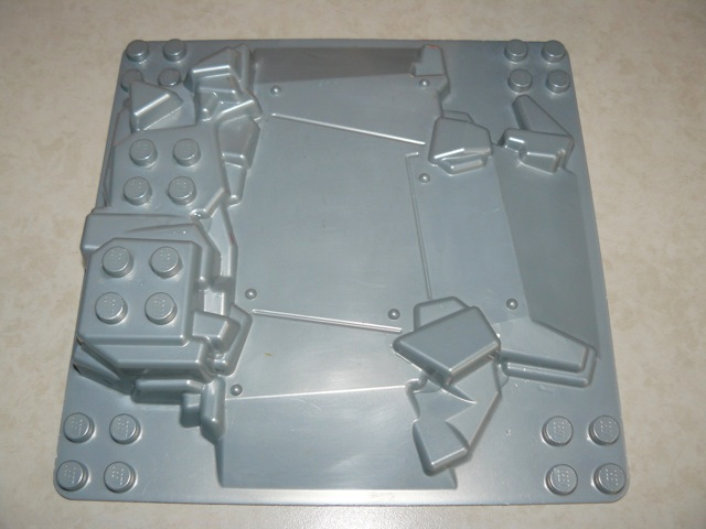 Duplo Baseplate Multi Leveled with Slopes and Steps 12 x 12 with Four Studs in Each Corner in Pearl Light Gray