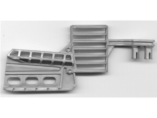 Large Figure Hockey Stick with 2 Pins, 3 Holed Blade in Pearl Light Gray