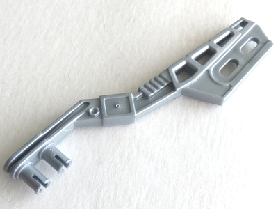 Large Figure Hockey Stick with 2 Pins, 2 oval holes in blade in Pearl Light Gray