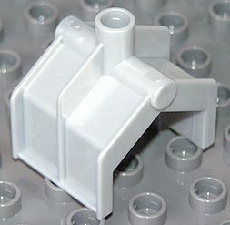 Duplo Crane End / Jaws in Pearl Light Gray