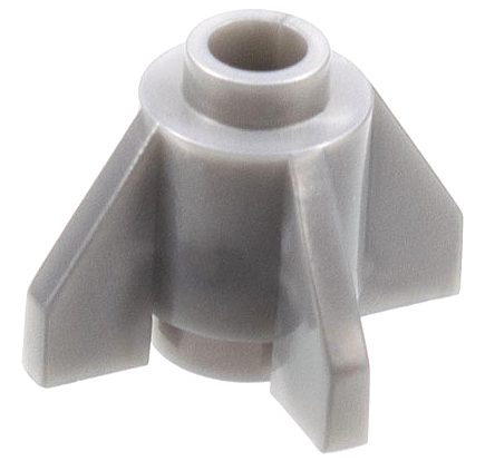 Brick Round 1 x 1 with Fins, Open Stud in Pearl Light Gray