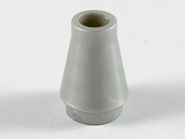 Cone 1 x 1 [No Top Groove] in Pearl Light Gray
