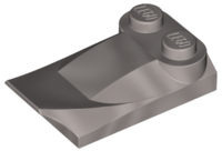 Brick Wedged, Curved 2 x 3 x 2/3 Two Studs, Wing End in Pearl Light Gray