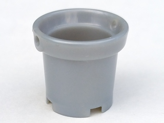 Bucket with Handle Holes and 5 Bottom Holes - Center Bottom Stud Holder in Pearl Light Gray