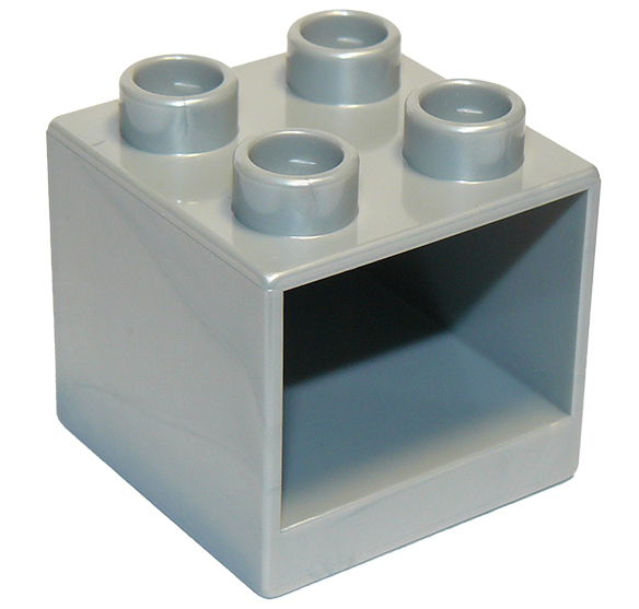 Duplo Cabinet 2 x 2 x 1.5 in Pearl Light Gray