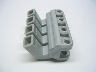 Engine, Technic RC Car Quadruple Pipe in Pearl Light Gray