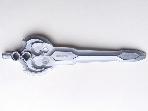 Large Figure Weapon Sword, Jayko - Series 2 in Pearl Light Gray
