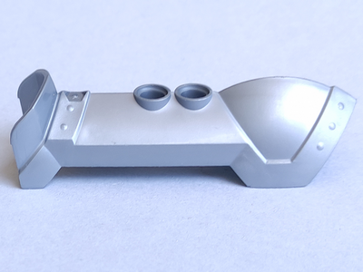 Large Figure Limb Cover, Armor, Leg / Shin Guard Type 1 in Pearl Light Gray