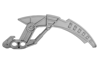 Large Figure Weapon, Claw / Fang, 2 Pin Holes (Visorak Boggarak) in Pearl Light Gray