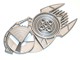 Large Figure Shield, Rhotuka in Pearl Light Gray