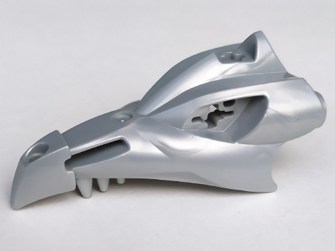 Creature Body Part, Dragon Head Upper Jaw Beaked in Pearl Light Gray