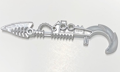 Large Figure Weapon Blade, Piraka Water Harpoon (Vezok) in Pearl Light Gray