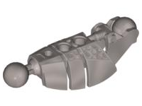 Large Figure Skeletal, Limb, Plated with 2 Ball Joints (Piraka) in Pearl Light Gray