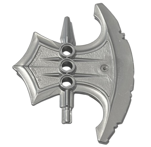 Large Figure Weapon Axe Head, Battleaxe in Pearl Light Gray