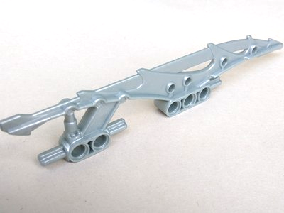 Large Figure Weapon Blade, Aqua Warblade (Hewkii Mahri) in Pearl Light Gray