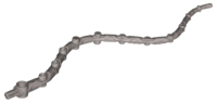 Large Figure Weapon Whip, Barraki Kalmah Tentacle in Pearl Light Gray