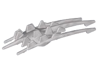 Large Figure Weapon Claw, Barraki Protosteel Tri-Talon in Pearl Light Gray