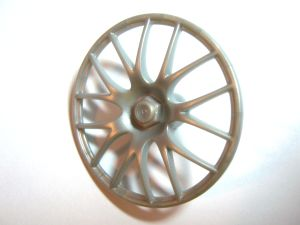Wheel Cover 7 Spoke V Shape - 36mm D. in Pearl Light Gray