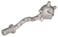 Weapon Mace / Flail Spiked in Pearl Light Gray