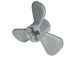 Propeller 3 Blade 3 Diameter with Axle Cross in Pearl Light Gray