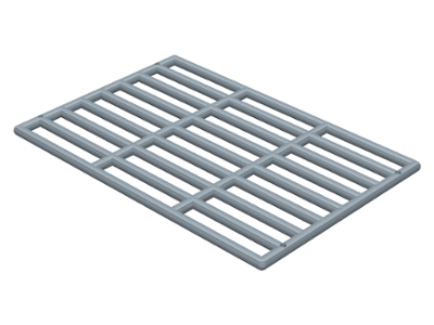 Bar 9 x 13 Grille in Pearl Light Gray