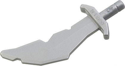 Weapon Sword / Scimitar Notched Blade in Pearl Light Gray