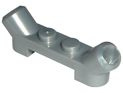 Plate Special 1 x 4 with Angled Tubes in Pearl Light Gray