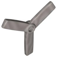 Duplo Rotor 3 Blade for Small Helicopter Body (Propeller) in Pearl Light Gray