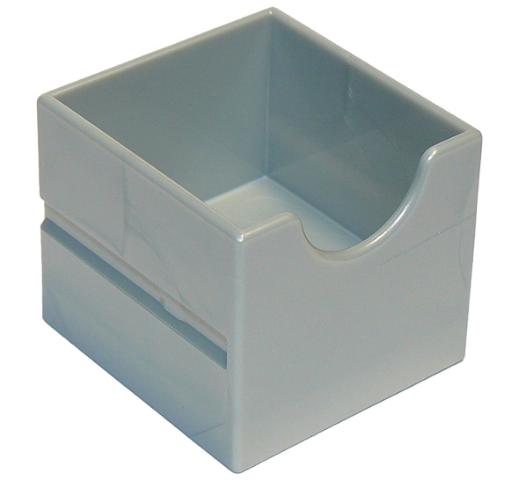 Duplo Drawer 2 x 2 with Semicircle Cutout in Pearl Light Gray
