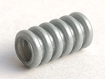 Hose, Ribbed 7mm D. 2L / 1.6cm in Pearl Light Gray