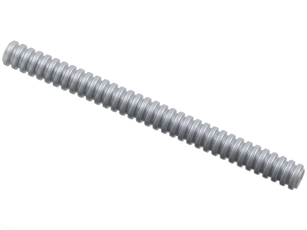 Hose, Ribbed 7mm D. 11L / 8.8cm in Pearl Light Gray