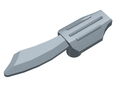 Weapon Dagger with Bar in Pearl Light Gray