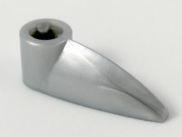Technic Tooth 1 x 3 with Axle Hole [Hollow Underside] in Pearl Light Gray
