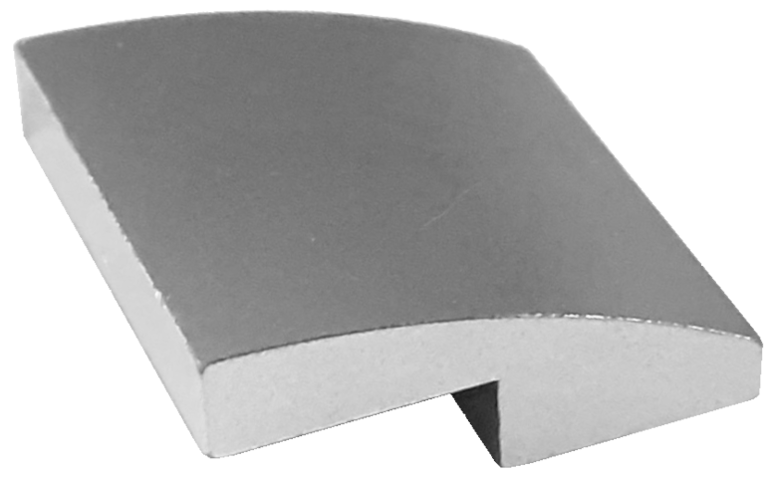 Brick Curved 2 x 2 x 2/3 in Metallic Silver