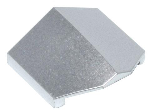 Brick Sloped 33° 2 x 2 Double / Inverted in Metallic Silver