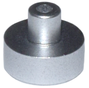 Tile Special Round 1 x 1 with Hollow Bar in Metallic Silver