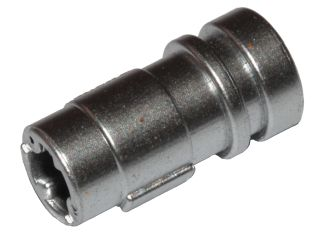 Large Figure Weapon Lightsaber Hilt Half 2L with Axle Hole in Metallic Silver