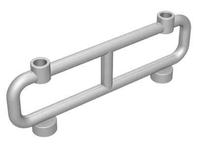 Bar 1 x 8 x 2 in Metallic Silver