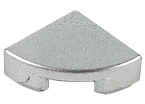 Tile Round 1 x 1 Quarter in Metallic Silver
